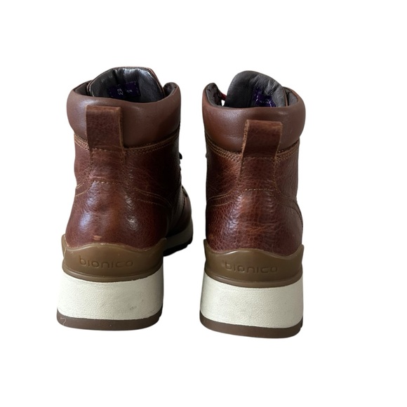 Bionica Women Dalton Red Lace Up Brown Leather Waterproof Hiking Boots Size 7.5 - Picture 6 of 10